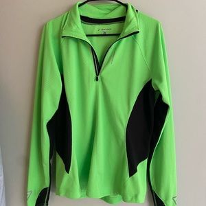 Brooks women’s XL neon green long sleeve pullover